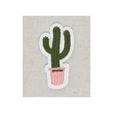 패션스타트 베이직 선인장 접착식 와펜, 멀티, 1개