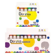 도트 스틱 어린이 찍는 물감 세트, 6색