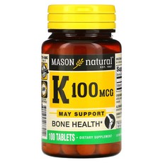 메이슨내추럴 비타민K 100mcg Vitamin K 본 헬스 타블렛 100정, 1개