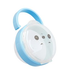 奶嘴收納盒 台灣現貨 獨立包裝 可放香草奶嘴 熊熊造型 奶嘴盒 奶嘴收納 香草奶嘴收納盒 香草奶嘴盒 防塵盒 外出便攜, 003 藍色, 1個