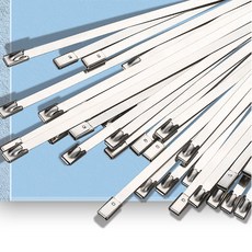 메탈 스텐 고정 선정리 서스타이 스틸타이 100개 스테인레스 케이블타이 4.6x200mm