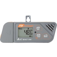 AZ 88162 多次用溫濕度記錄器 USB傳輸介面 符合GDP規範, 灰橘配色, 1個