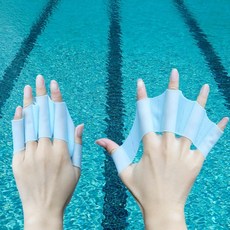 아쿠아 미니 손가락 오리발 물갈퀴 수영장비 스노클링 exg+58521WC, 스카이_S