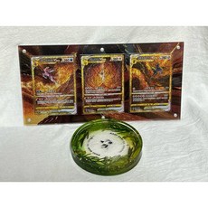本人繪製帕路奇亞、阿爾宙斯、帝牙盧卡三連擴散卡磚 #ptcg #異圖 #帝牙盧卡包vstar #帕路奇亞vstar, 1個, 磁吸框（無腳架）