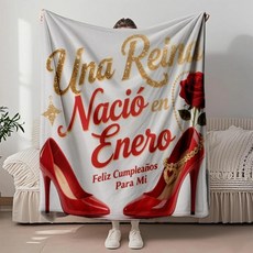 생일 여왕 축하 아트 담요 침구 플란넬 커플 피부 침실 사계절용, 1. 5546-1