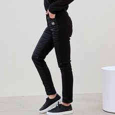 제이투제이 여성골프웨어 앞패딩 기모 슬림팬츠