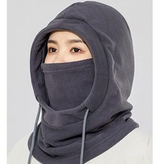 후드워머 겨울 패딩 바라클라바 후드 넥워머 방한 마스크 일체형, 블랙