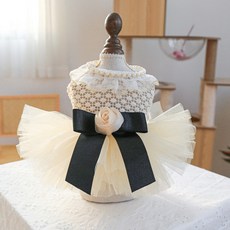 狗狗貓貓可愛公主蓬蓬紗婚紗禮服裙, 可可小姐婚紗,S-胸圍35衣長25cm約4-6斤, 1個