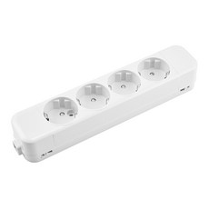 현대일렉트릭 접지 노출 4구 콘센트(나사), 246.6mm, 1개