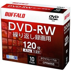 [Amazon.co.jp DVD-RW 4.7GB CPRM [ ] 한정] 버팔로 반복 녹화용 10장 케이스 단면