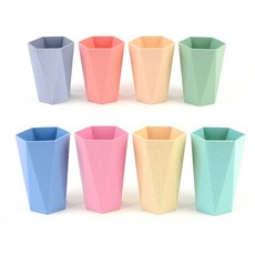 제이원잡화점 다용도 육각 꽂이 케이스 붓꽂이, 소 - 핑크