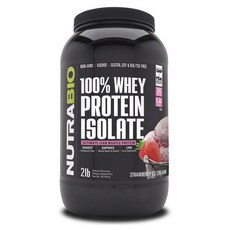 NUTRABIO 分離乳清蛋白粉 草莓冰淇淋味, 1個, 907克