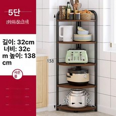 코너 수납장 침실 북유럽 스타일 저상형 참나무 무늬, 5칸 스틸 32x32x138