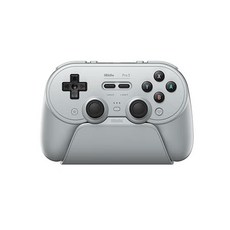 8BitDo 팔비토 Pro3 블루투스 게임패드 TMR 분리형 조이스틱 마그네틱 탈부착 버튼 PC 1000mAh, 그레이, 1개