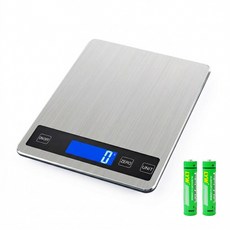 loftylife 디지털 주방 저울 정밀 계량 대용량 단위 변환 영점 조정 기능 내열 강화유리 패널 AAA건전지 자동 꺼짐, DH-8902, Silver, 5kg