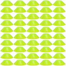 Wlilupah 스포츠용 미니 축구 콘 25개 민첩성 디스크 콘 축구 훈련 민첩성 훈련 스포츠 축구 농구 농구 훈련 레드), 25, 초록색