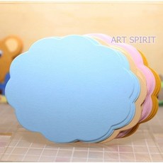 橢圓花邊造型紙卡 手作素材, 1個