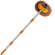 세차용 걸레 청소 브러시 셰닐 소재의 텔레스코픽 손잡이, Set A