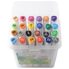 가제트 수성 트윈 마카펜 24색 세트 마커펜 브러쉬, 1개