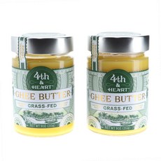 4th & Heart 오리지널 솔트 그라스 페드 기 버터 4th & Heart Original Salt Grass-Fed Ghee Butter 9 Ounce Bundle (2, 255g, 1개