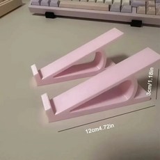 인체공학 키보드 라이저 논슬립 범용 2PC 스탠드 스탠드, Pink(only stand), 1개, 단일