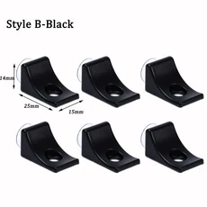 6/1pcs 유리 선반 스탠드 브래킷 흡입 컵 아연 합금 선반 지원 스터드 플레이트 지원 캐비닛 홀드 찬장 못, 02 6Pcs, 05 Style B-Black