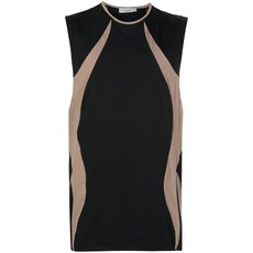 아미르슬라마 패널 라운드 넥 탱크 탑