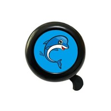 만화 어린이 자전거 벨 높은 소리 에이 티브 균형 산 자동차 핸들 바 경적 시끄러운 유모차 장식 액세서리, 색상: 12. black dolphin, 1개