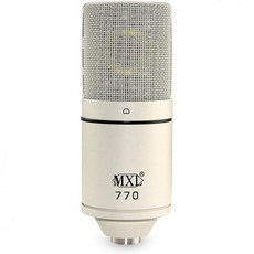MXL 770 콘덴서 마이크로폰 (팟캐스팅 노래 홈 스튜디오 녹음 게임 및 스트리밍용 | XLR | 대형 다이어프램 | 심장형 (검정색)), 빈티지