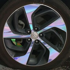 홀로그램 휠스티커 올뉴 투싼 19인치 휠4짝분, 색상, 1개