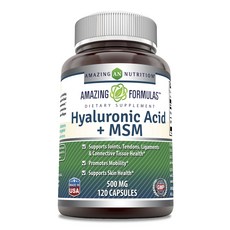 AMAZING NUTRITION 玻尿酸+MSM膠囊 500mg, 1個, 120 件
