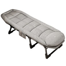 輕巧便攜折疊床墊，戶外露營午休首選，舒適透氣附收納口袋, 灰色