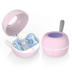 진티유 업그레이드 휴대용 소독제 UV 광 소독제 박스 3분 만에 99.99% 청소 90회 주기 USB, Larger Pink (White Bottom)