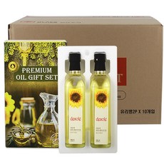 데솔레 (글라스) 해바라기씨유 500ml x2병[ 10세트-1box] 고급오일선물세트 식용유세트, 10개