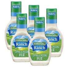 히든벨리 오리지널 랜치 샐러드 드레싱 앤 토핑 Hidden Valley Original Ranch Salad, 237ml, 5개