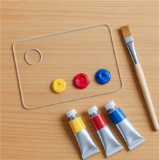 소망상점 투명 아크릴 팔레트 2p세트(10x15cm) (직사각) 화방팔레트