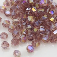 크리스탈 비즈 주판알 4mm 투명 AB 유리 마름모 비즈공예재료, 1세트, A6029