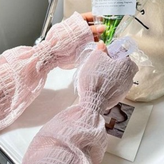 Kkumyustore蕾絲駕駛袖套, 粉色