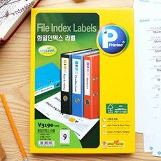 올드림 프린텍 애니 화일 바인더 인덱스 라벨 잉크젯 레이저 공용 100매, 프린텍 애니라벨 A4 화일인덱스, 상세페이지 참조