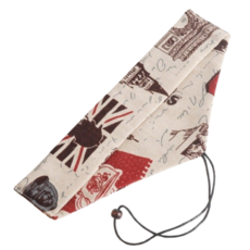 餐具收納綁繩收納袋 - 三角便攜餐具袋 刀叉湯匙筷子環保吸管收納袋 餐袋 婚禮小物, 1個, 橫開綁繩款, 旅行