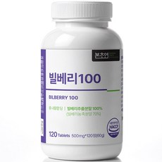 본초연 빌베리 100 식약청HACCP인증, 1개, 120정