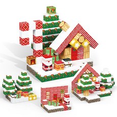 2cm (100PCS) 자석 블록 크리스마스 테마 마이크라 스타일 자석 블록 세트 교육