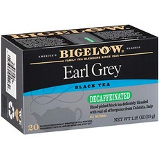 빅엘로우 티 디카페인 얼그레이 홍차 20개 (6개 팩) Bigelow Tea Decaffeinated Earl Grey Black Tea Decaf Tea 20 Count, 1개