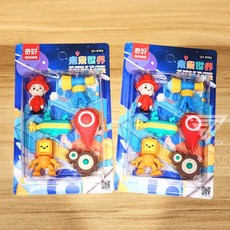 奇好QIHAO 造型橡皮擦 多款主題可選 可拆裝設計 仿真食物動物太空交通工具系列, 1個, 未來世界QH-8763