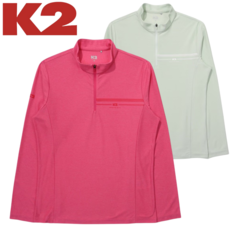 [백화점발송] K2 여성용 긴팔티셔츠 반집업티 봄 가을 기능성티셔츠 등산용 트레킹용 작업용 출퇴근용 이월상품