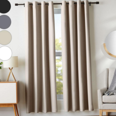 아일렛 암막 커튼 고리형 무지 햇빛 베이직 암막 커튼 차단 공간 방문 작은 원룸 방풍 분리