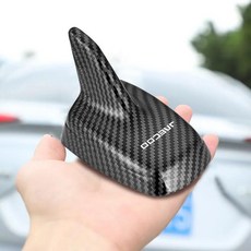 카본 파이버 차량용 상단 신호 안테나 샤크핀 장식 체리 자쿠 티고 프로, 1. 1pcs-black