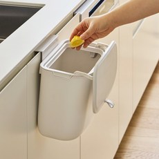 한샘 플랫 음식물 쓰레기통 휴지통 걸이 주방, 1개, 화이트