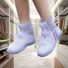 실리콘 똑딱이 신발 방수커버 낚시 오염방지 신발보호커버, 화이트, 쿠팡 화이트_L(37-39)