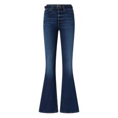 핀코 자수 벨트 플레어 진